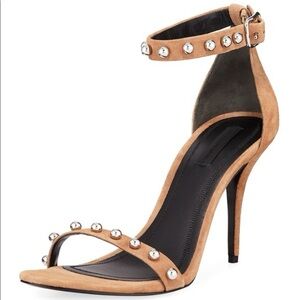 Alexander Wang Antonia Suede Studded Heel Sandal Size 39 = US 9